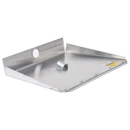 Лопата снеговая трехбортная 46х35 см, ЛА-3б алюминий 1,5 мм, планка металлическая на клепках, БЕЗ ЧЕРЕНКА, ГРАНДМАСТЕР, 700344