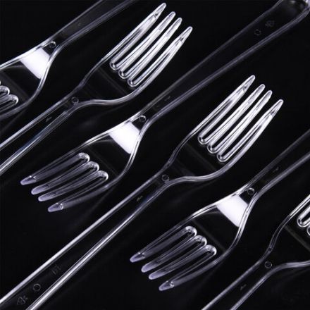 Вилка одноразовая пластиковая 180 мм, прозрачная, КОМПЛЕКТ 50 шт., ЭТАЛОН, WELDAY (ВЭЛДЭЙ), 607839 Вилка одноразовая пластиковая 180 мм, прозрачная, КОМПЛЕКТ 50 шт., ЭТАЛОН, WELDAY (ВЭЛДЭЙ), 607839