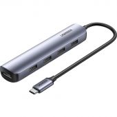 Разветвитель USB Ugreen CM417 (20197) USB-C to 4xUSB 3.0+HDMI, серый Разветвитель USB Ugreen CM417 (20197) USB-C to 4xUSB 3.0+HDMI, серый