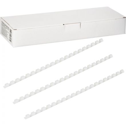 Пружины для переплета пластиковые 21 кольцо, 6 мм, (белые), 100 шт./уп Пружины для переплета пластиковые 21 кольцо, 6 мм, (белые), 100 шт./уп