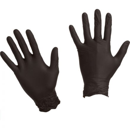 Перчатки одноразовые Paclan нитриловые неопудренные черные размер M (50 штук в упаковке)