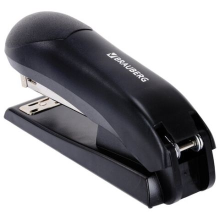 Степлер №24/6, №26/6 BRAUBERG "UNIVERSAL+", до 30 листов, полнозагрузочный,на 150 скоб, черный, 272719