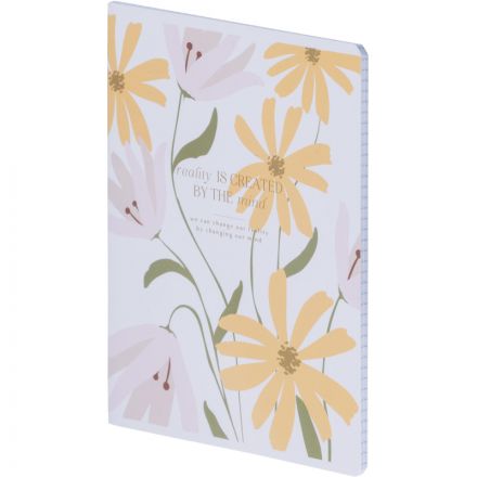 Тетрадь общая, BS, А5, 48л., клетка, скрепка. April, цветы N4151