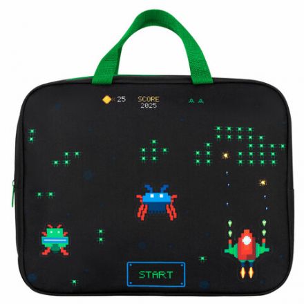 Папка на молнии с ручками BRAUBERG А4, 1 отделение, полиэстер, 80 мм, "Space strike", 273306