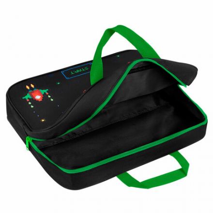 Папка на молнии с ручками BRAUBERG А4, 1 отделение, полиэстер, 80 мм, "Space strike", 273306