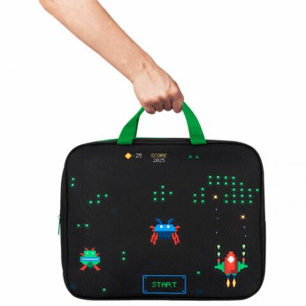 Папка на молнии с ручками BRAUBERG А4, 1 отделение, полиэстер, 80 мм, "Space strike", 273306