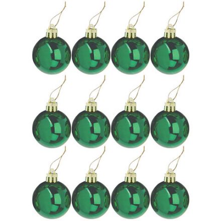 Шары ёлочные 12 шт., 4 см, "Solid Color", пластик, ЗЕЛЕНЫЕ, глянец, ЗОЛОТАЯ СКАЗКА, 591126 Шары ёлочные 12 шт., 4 см, "Solid Color", пластик, ЗЕЛЕНЫЕ, глянец, ЗОЛОТАЯ СКАЗКА, 591126