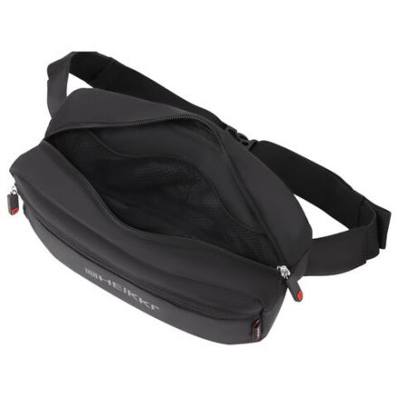 Сумка на пояс HEIKKI RIO (ХЕЙКИ) регулируемый ремень, черная, 28х16х9 см, 273886