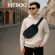 Сумка на пояс HEIKKI RIO (ХЕЙКИ) регулируемый ремень, черная, 28х16х9 см, 273886