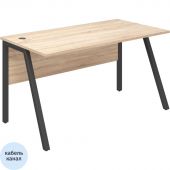Стол письменный IN Рондо м/к S2379 1380х750х750 дуб альпийский/антрацит