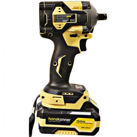 Гайковерт уд б/щ Hanskonner PLATINUM,18В,1BatterySystem,420 HM HCD20420BLC