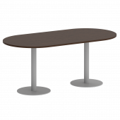 Home Office Стол овальный VR.SP-5-180.1 Венге/Серый металл 1800*900*750