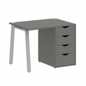Home Office Стол письменный VR.SP-3-98.4.A Металлик/Серый металл 980*720*750 Home Office Стол письменный VR.SP-3-98.4.A Металлик/Серый металл 980*720*750