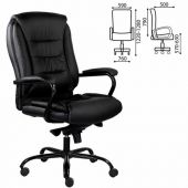 Кресло офисное "Ровер" CH-708, усиленное, НАГРУЗКА до 150 кг, экокожа, черное