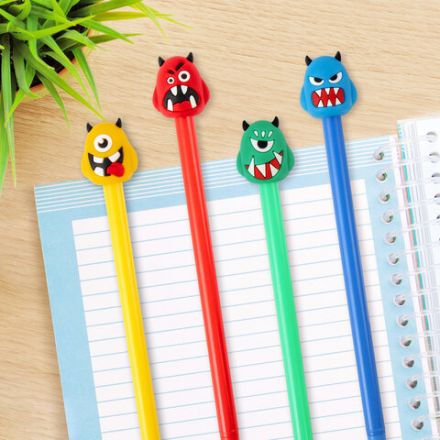 Ручка с топпером шариковая ЮНЛАНДИЯ "Монстрик", корпус ассорти, СИНЯЯ, пишущий узел 0,7 мм, 143798 Ручка с топпером шариковая ЮНЛАНДИЯ "Монстрик", корпус ассорти, СИНЯЯ, пишущий узел 0,7 мм, 143798