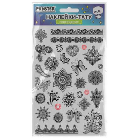 Наклейки-тату переводные "Ассорти", 29х15,5 см, ассорти 12 видов, FUNSTER (ФАНСТЕР), 666106 Наклейки-тату переводные "Ассорти", 29х15,5 см, ассорти 12 видов, FUNSTER (ФАНСТЕР), 666106