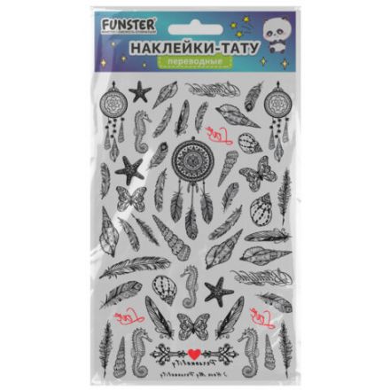 Наклейки-тату переводные "Ассорти", 29х15,5 см, ассорти 12 видов, FUNSTER (ФАНСТЕР), 666106 Наклейки-тату переводные "Ассорти", 29х15,5 см, ассорти 12 видов, FUNSTER (ФАНСТЕР), 666106