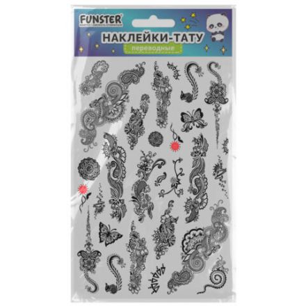 Наклейки-тату переводные "Ассорти", 29х15,5 см, ассорти 12 видов, FUNSTER (ФАНСТЕР), 666106 Наклейки-тату переводные "Ассорти", 29х15,5 см, ассорти 12 видов, FUNSTER (ФАНСТЕР), 666106