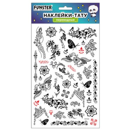 Наклейки-тату переводные "Ассорти", 29х15,5 см, ассорти 12 видов, FUNSTER (ФАНСТЕР), 666106 Наклейки-тату переводные "Ассорти", 29х15,5 см, ассорти 12 видов, FUNSTER (ФАНСТЕР), 666106