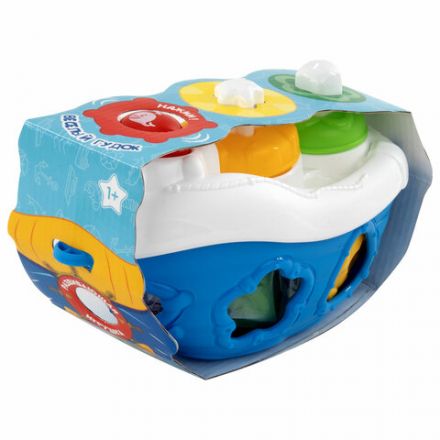 Игра-сортер дидактическая "Кораблик", пластиковая, 4 формочки, 6 вставок, НОРДПЛАСТ, 1300