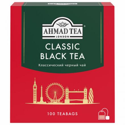 Чай AHMAD "Classic Black Tea", черный, 100 пакетиков по 2 г, 1665-08 Чай AHMAD "Classic Black Tea", черный, 100 пакетиков по 2 г, 1665-08