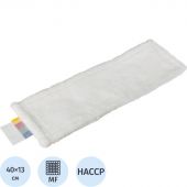 Насадка МОП плоский, 40х13 см, микрофибра, т-образное ухо, белый MF2139