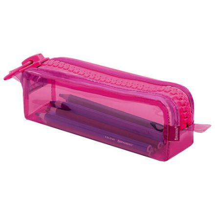 Пенал BRAUBERG с объемной "тракторной" молнией, 1 отделение, ПВХ, 22х8х6,5 см, "Ultra pink", 272340
