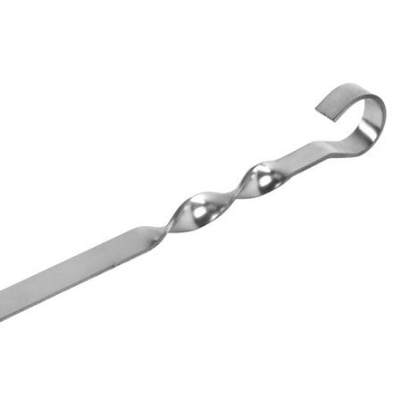 Шампур плоский, размер 550х10х1,5 мм, нержавеющая сталь, 701736