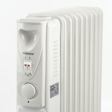 Обогреватель масляный SONNEN DFS-09, 2000 Вт, 9 секций, белый, 453499 Обогреватель масляный SONNEN DFS-09, 2000 Вт, 9 секций, белый, 453499