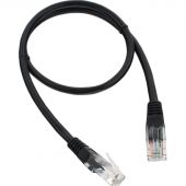 Патч-корд UTP Cablexpert PP12-0.5M/BK кат.5e, 0.5м, черный