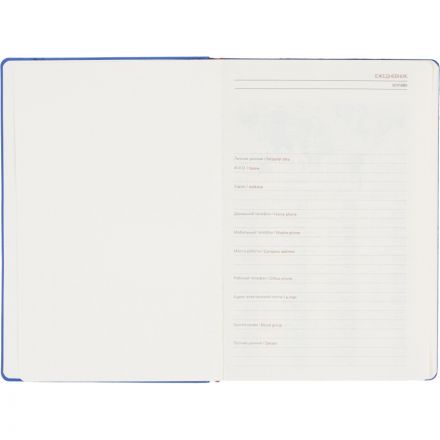 Ежедневник недатированный а5 147x212 мм Marseille синий 272 стр. 3-215/01 Ежедневник недатированный а5 147x212 мм Marseille синий 272 стр. 3-215/01