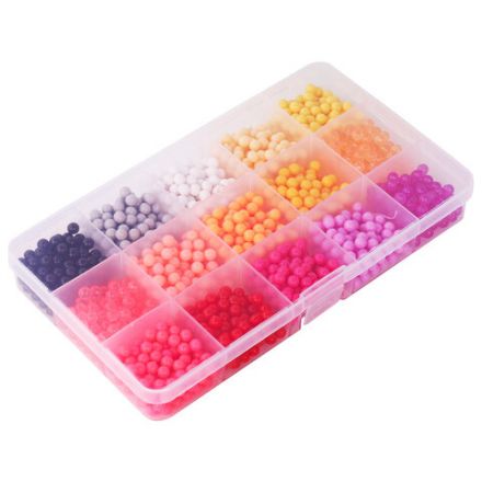 Аквамозаика 30 цветов 3000 бусин, с трафаретами, инструментами и аксессуарами, BRAUBERG KIDS, 664915