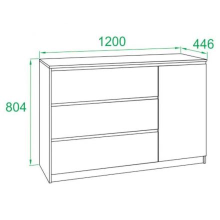 Комод Сокол Т-3р  Венге