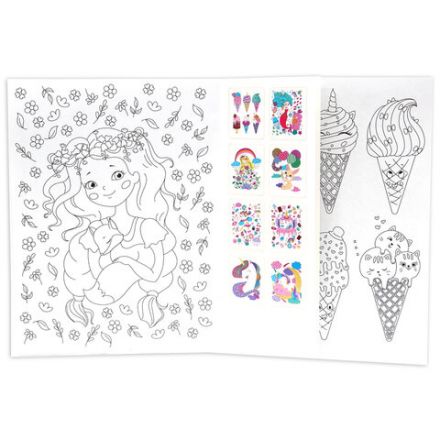 Книжка-раскраска С НАКЛЕЙКАМИ АССОРТИ, 210х297 мм, 12 стр., ПП Книжка-раскраска С НАКЛЕЙКАМИ АССОРТИ, 210х297 мм, 12 стр., ПП