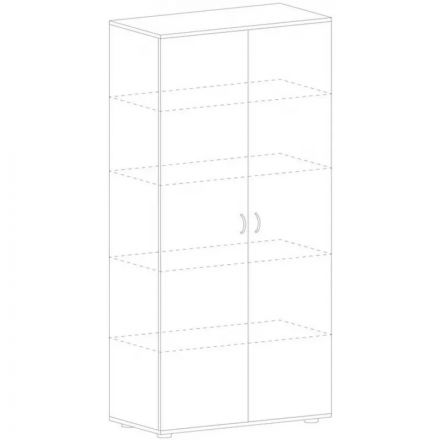 Шкаф MS_Агат закрытый высокий АЯ-16 ясень шимо Шкаф MS_Агат закрытый высокий АЯ-16 ясень шимо