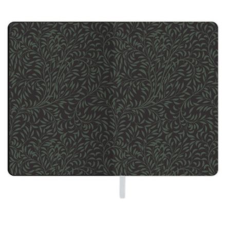 Блокнот А5 (143x210 мм), BRAUBERG VISTA "Bloom", под кожу, твердый, срез фольга, 80 л., 112071