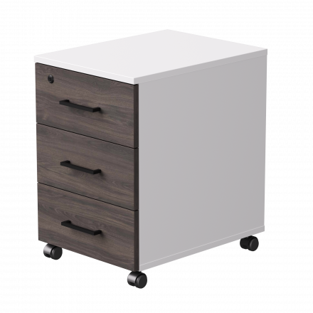 Тумба мобильная Everprof EVO 406х540х608 Белый/Белый/Дуб Пасадена