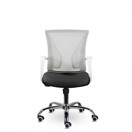 Кресло СН-800 Энжел белый хром Ср TW-71/Е11-к (серебристый/черный)