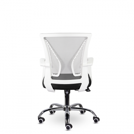 Кресло СН-800 Энжел белый хром Ср TW-71/Е11-к (серебристый/черный)