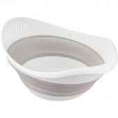 Дуршлаг-Миска 2в1 складная  ZOOM 3,9л (Светло-бежевый)