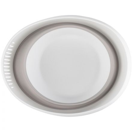 Дуршлаг-Миска 2в1 складная  ZOOM 3,9л (Светло-бежевый)