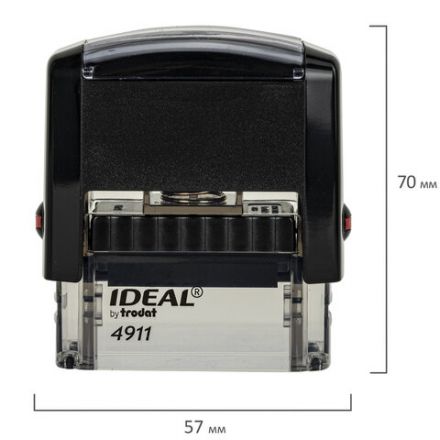 Оснастка для штампа, размер оттиска 38х14 мм синий, TRODAT IDEAL 4911 P2, подушка в комплекте, 125417