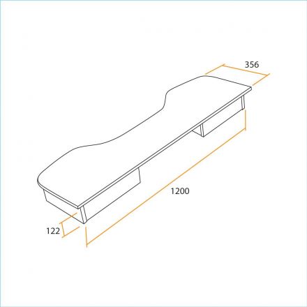 Надстройка StrikeTop (120) NEO black/blue, черный/синяя кромка