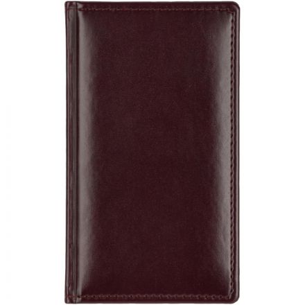 Еженедельник датированный 2026 АТТАСНЕ 64л, 90х160мм,карм.верт,Каньон бордо