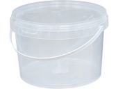 Ведро 2,25л круглое бесцветное с бесцветной крышкой Ведро 2,25л круглое бесцветное с бесцветной крышкой