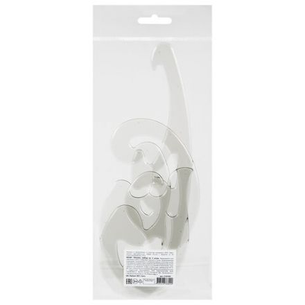 Лекало, НАБОР 3 шт., ОСТРОВ СОКРОВИЩ, 25 см, 17 см, 12 см, тонированные, европодвес, 210784