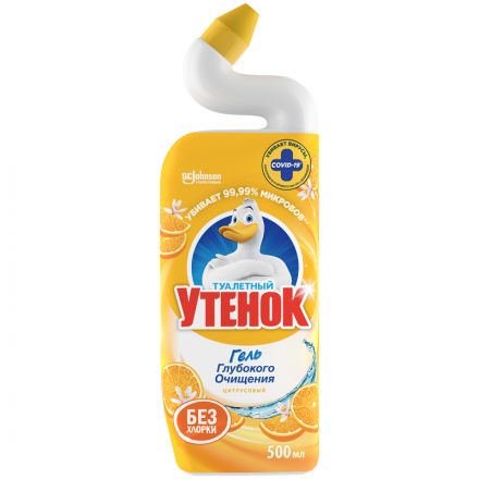 Средство для туалета Туалетный утенок "Цитрусовый", гель глубокого очищения, без хлора, 500мл