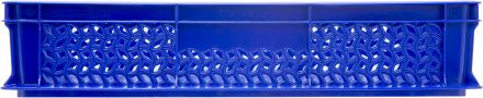 Ящик 600х400х120 перфорированный, с ручками  синий