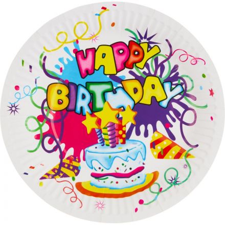 Набор бумажных тарелок Happy Birthday Волшебная страна 23 см, 6 шт, 007149