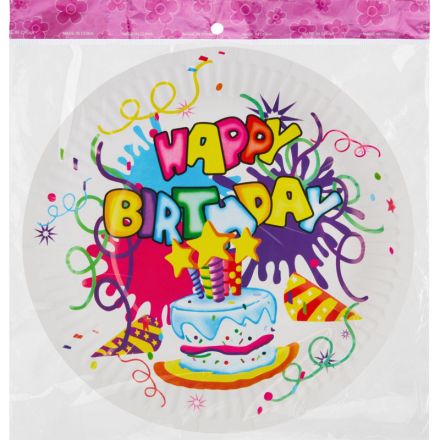 Набор бумажных тарелок Happy Birthday Волшебная страна 23 см, 6 шт, 007149